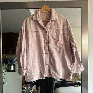 Zara Pink Button-Up Jacket